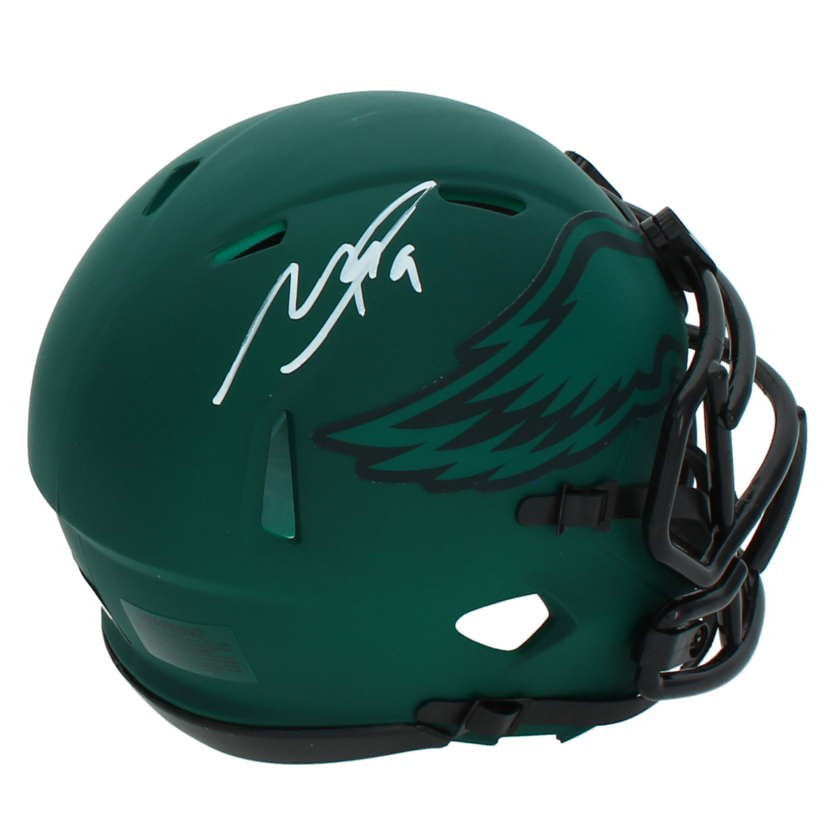 Makai Lemon Autographed Philadelphia Eagles RAVE Speed Mini Helmet Beckett