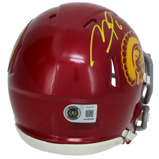 Makai Lemon Autographed USC Trojans Speed Mini Helmet Beckett