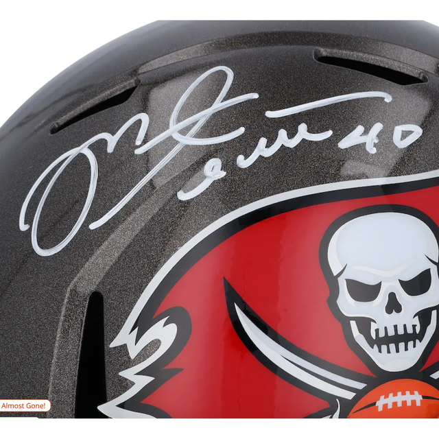 Mike Alstott Autographed Tampa Bay Buccaneers Full Size Speed Helmet Fanatics