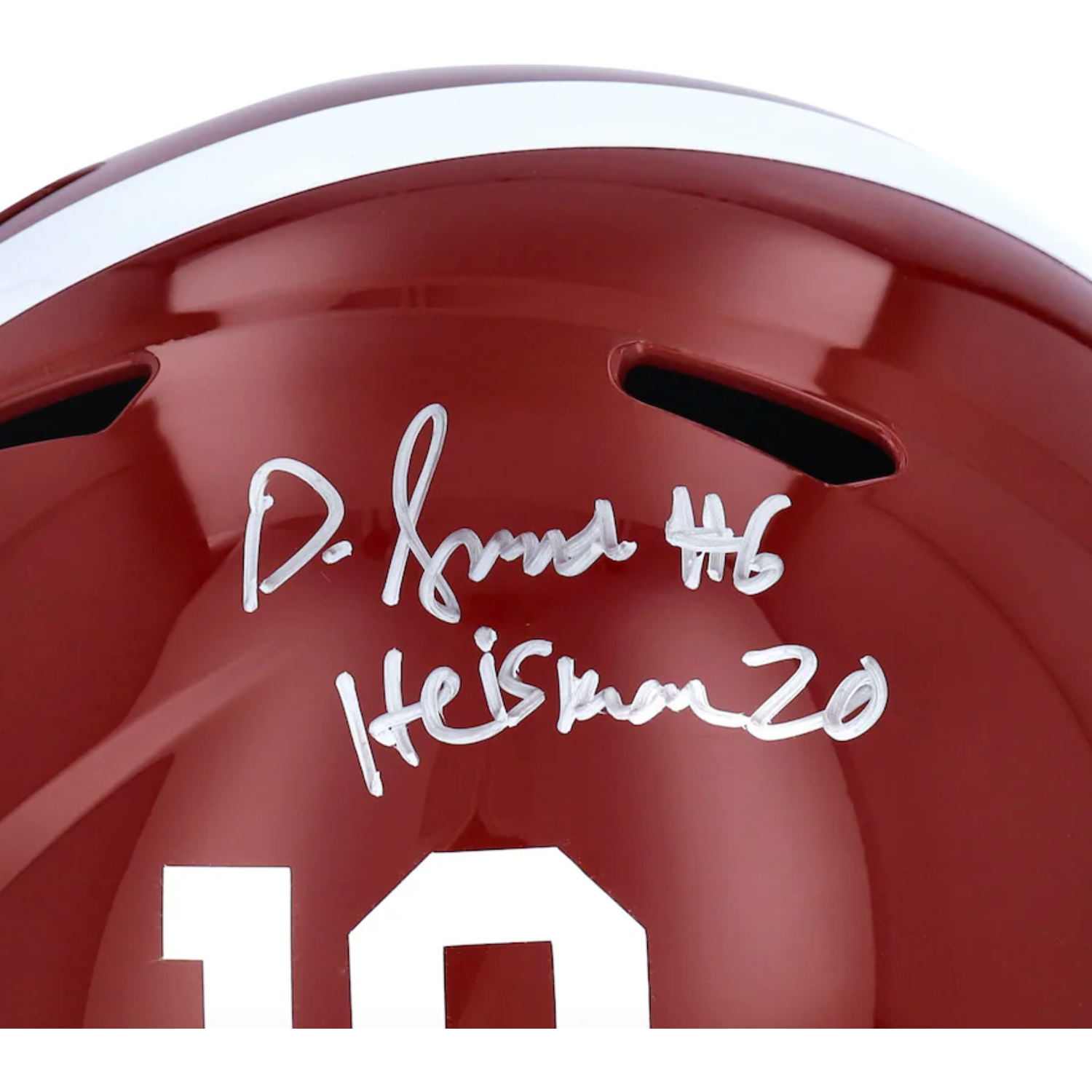 Devonta Smith Autographed "Heisman 20" Alabama Full Size Speed Helmet Fanatics