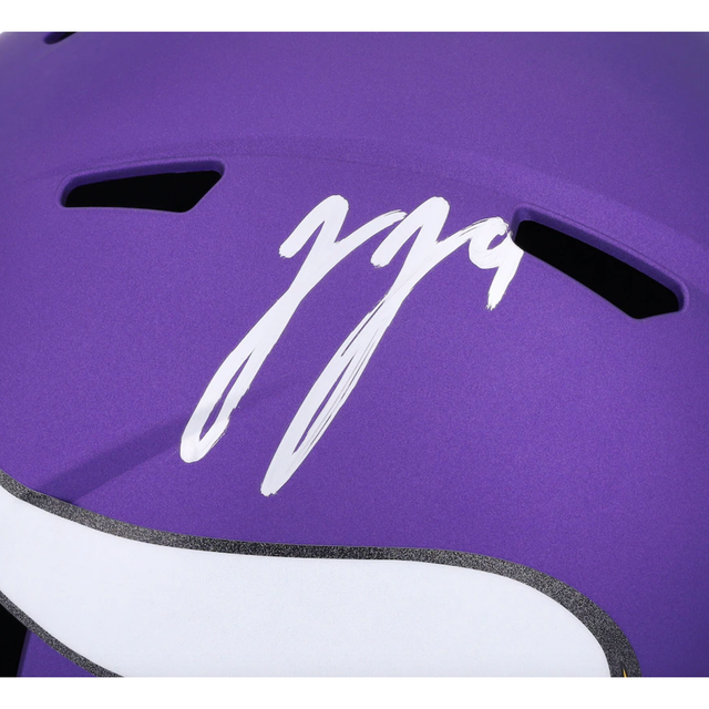 J.J. McCarthy Autographed Minnesota Vikings Full Size Speed Helmet Fanatics