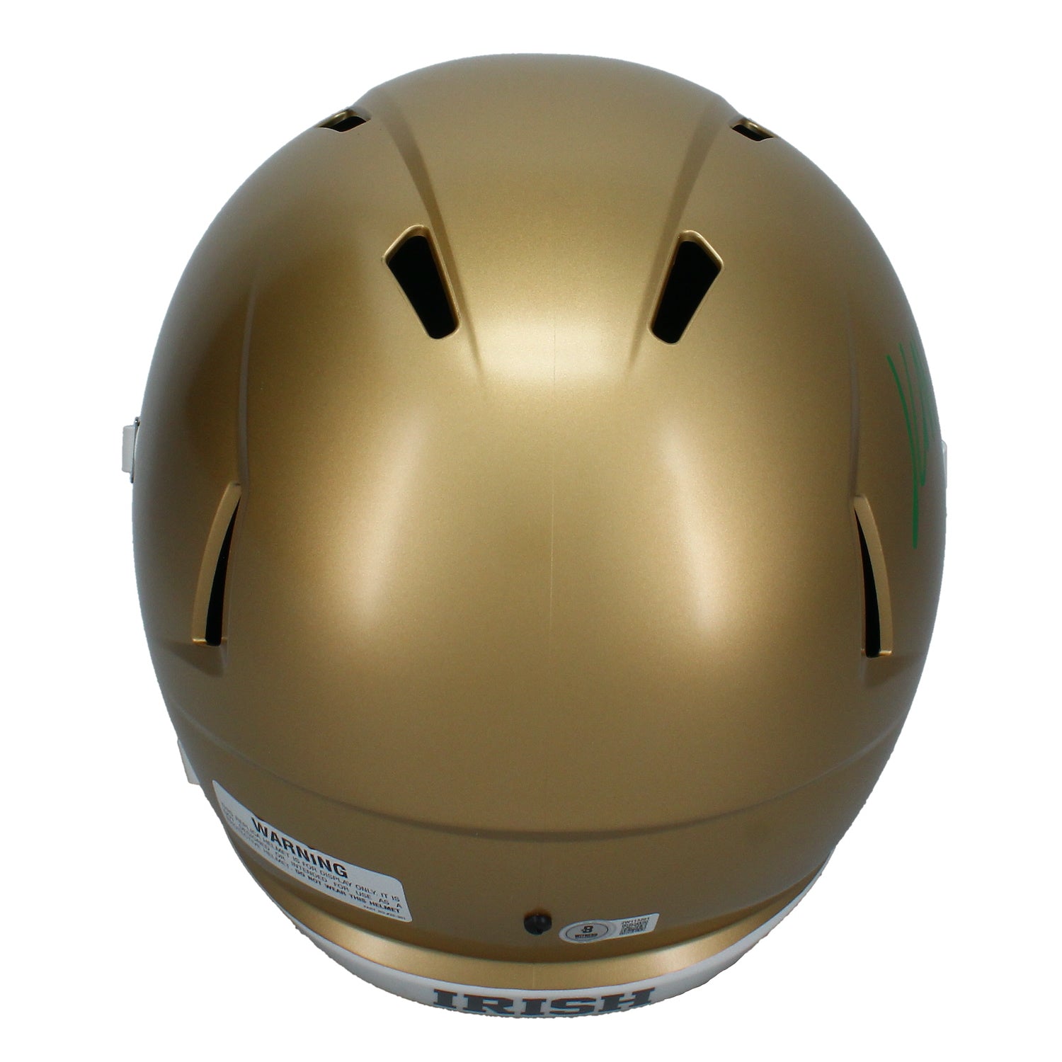 Kyren Williams Autographed (Green Ink) Notre Dame Speed Helmet Beckett