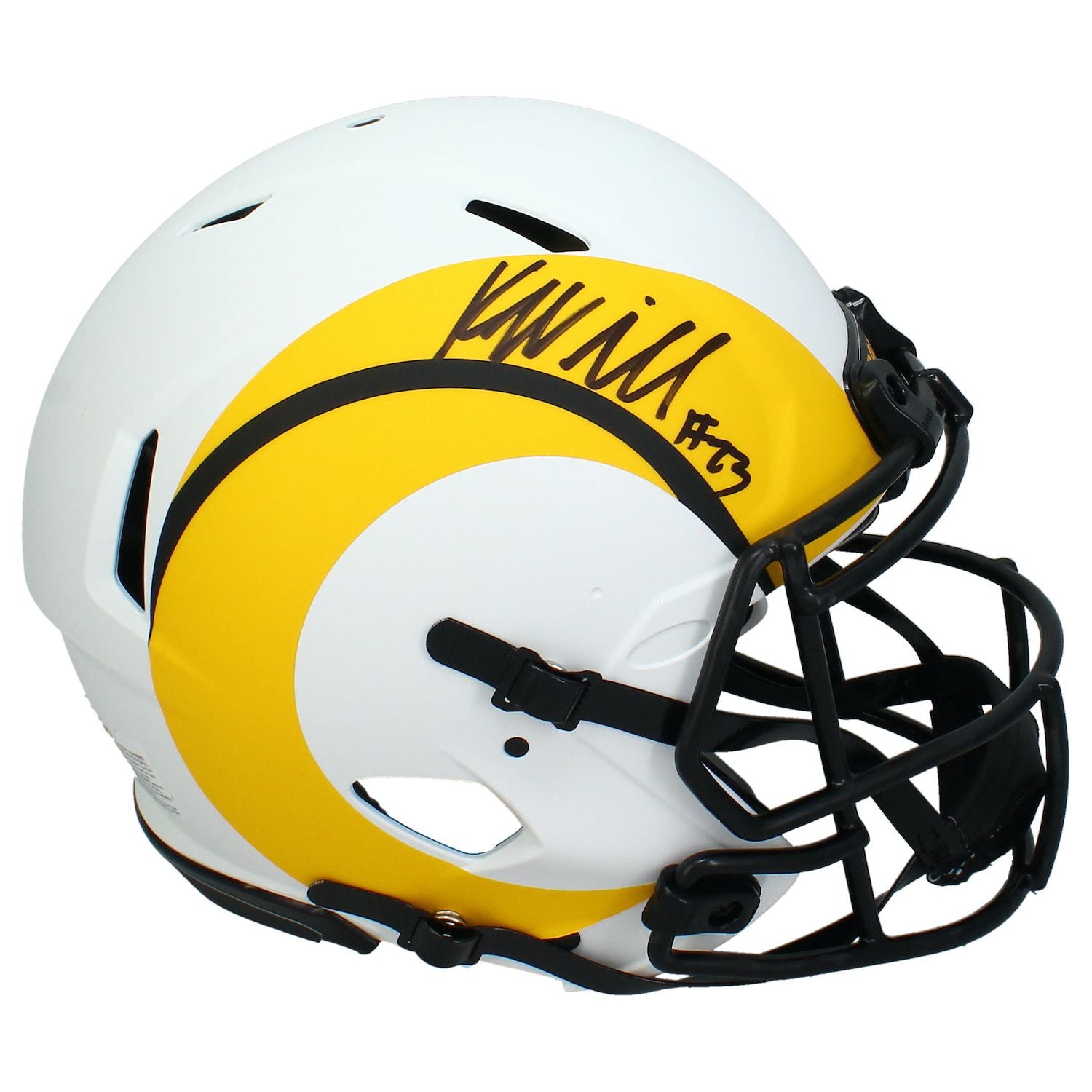 Kyren Williams Autographed Rams Lunar Eclipse Authentic Speed Helmet Beckett