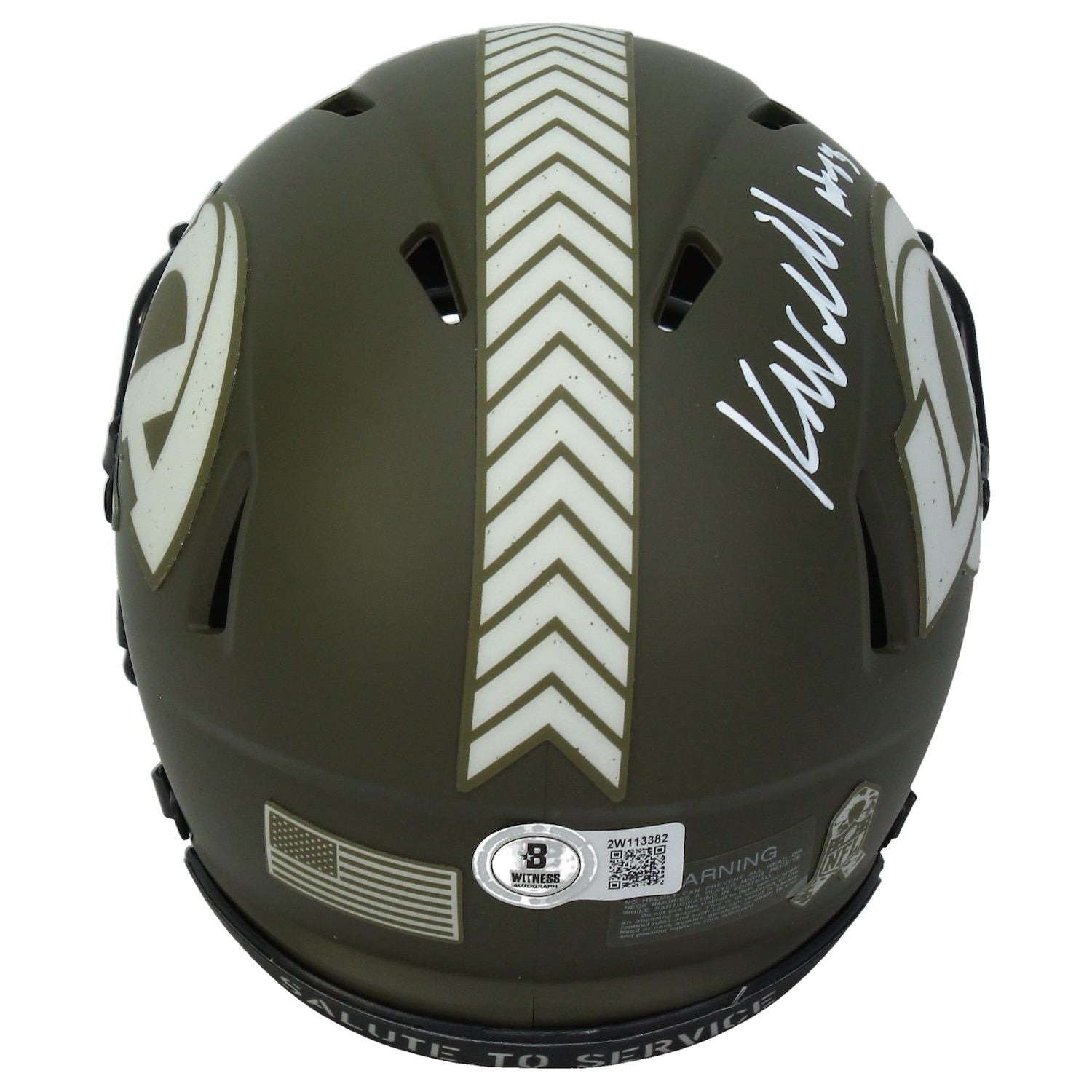 Kyren Williams Autographed Rams 2022 STS Mini Speed Helmet Beckett