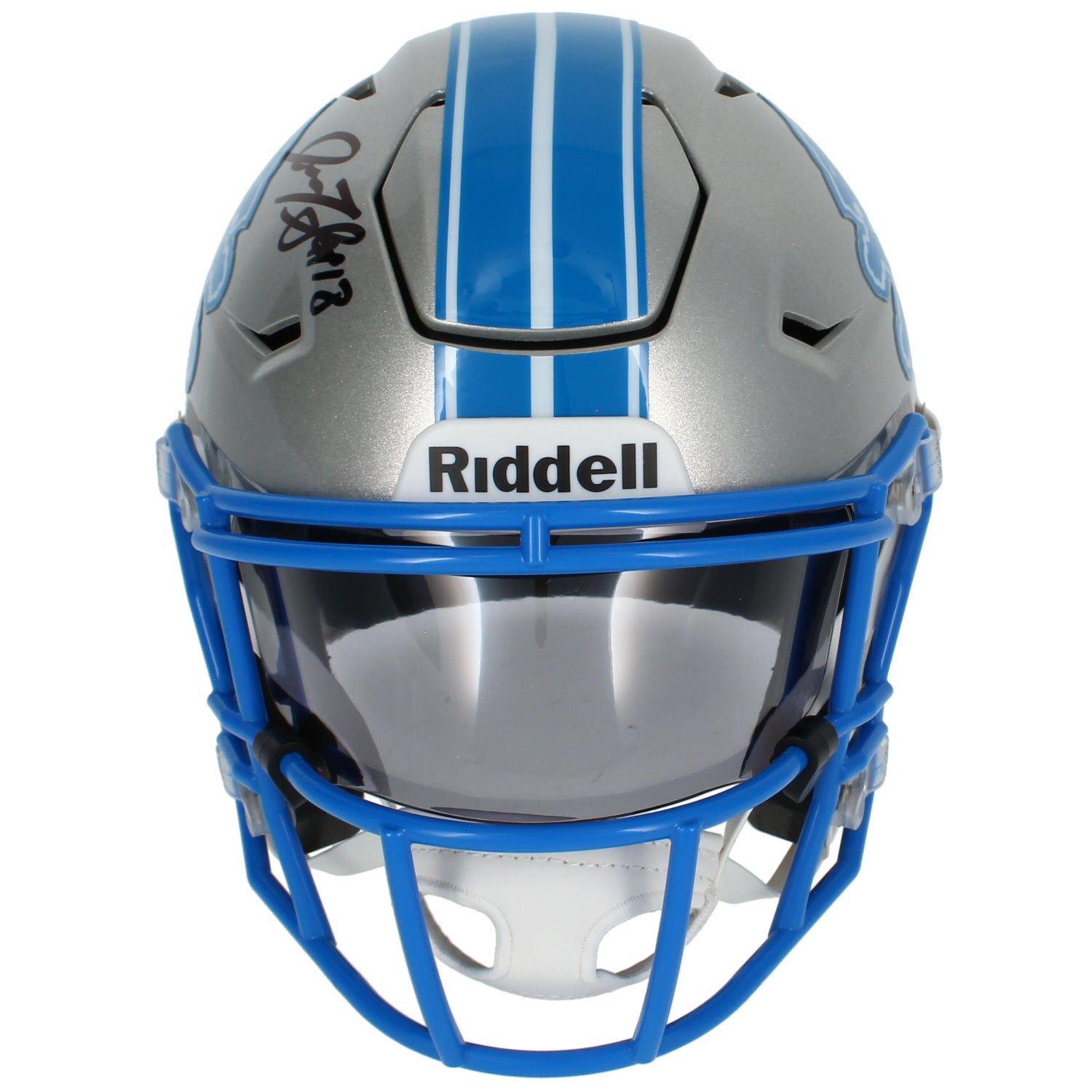 Isaac Teslaa Autographed Detroit Lions SpeedFlex Midi Helmet Beckett Witnessed