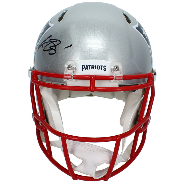 A.J. Brown Autographed New England Patriots Speed Authentic Helmet Beckett