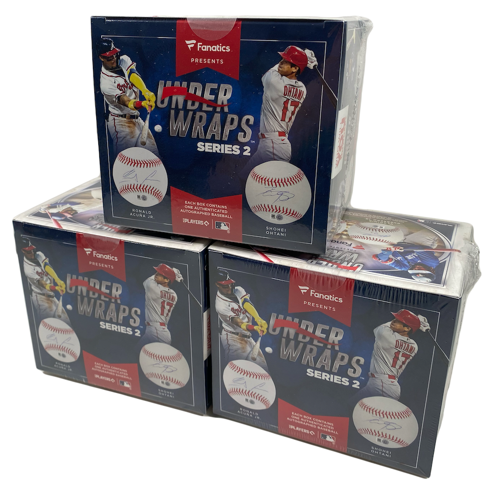 3 BOX SET FANATICS UNDER WRAPS MLB Mystery Baseball TROUT, JUDGE, OHTANI, HARPER