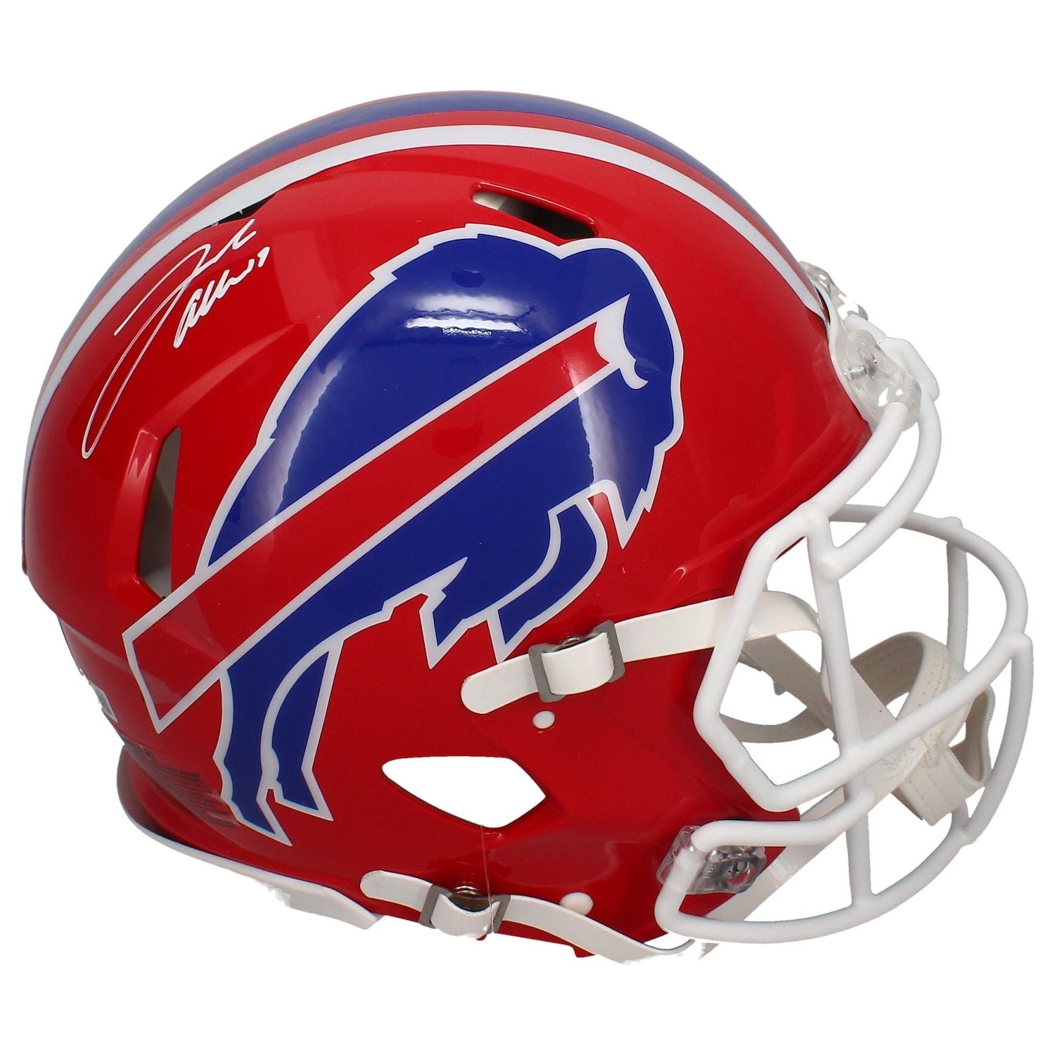 Josh Allen Autographed Bills Throwback Authentic Speed Helmet Beckett