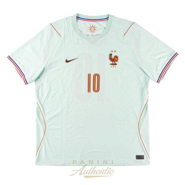Kylian Mbappe Autographed 2026 France National Team Mint Green Replica Away Jersey Panini