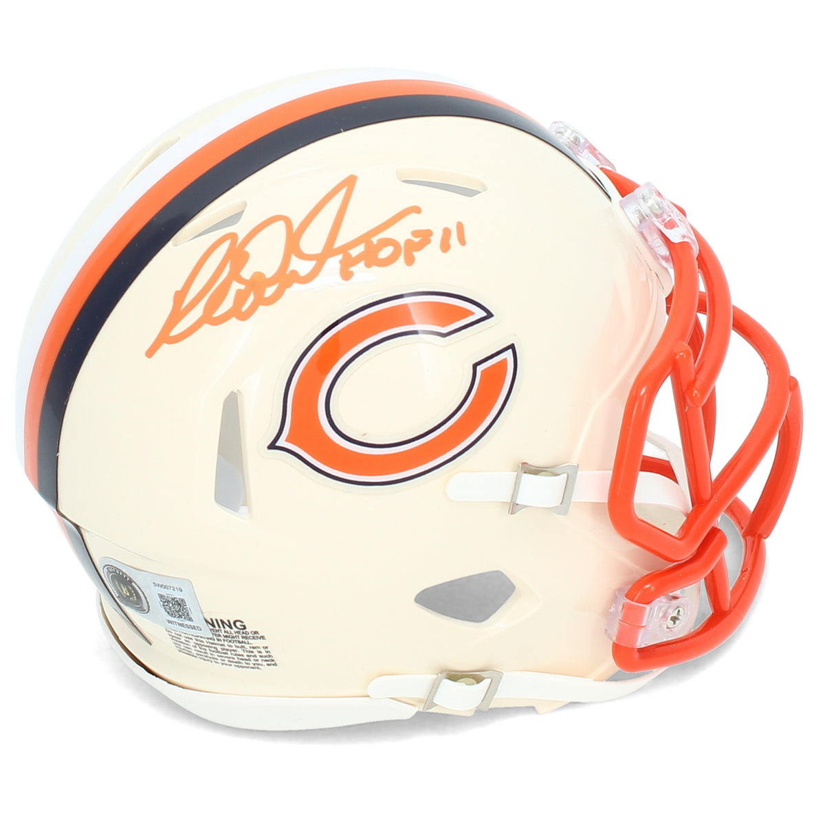 Richard Dent Autographed/Inscribed "HOF 2011" Chicago Bears RETRO Speed Mini Helmet Beckett