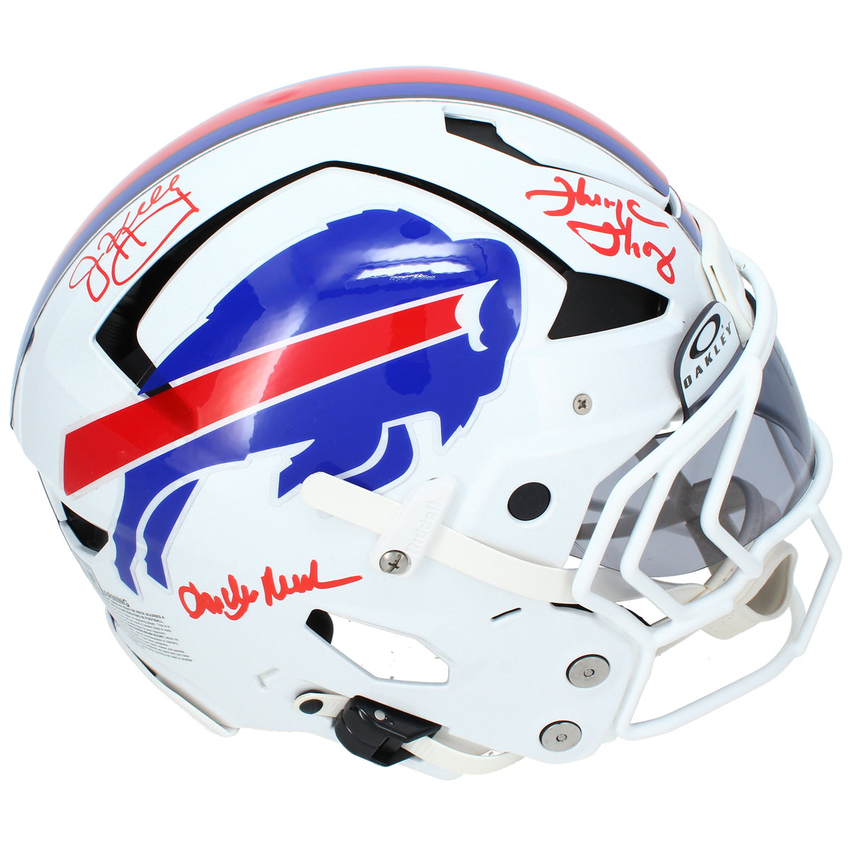 Jim Kelly/Andre Reed/Thurman Thomas Triple Autographed Buffalo Bills Axiom Authentic Helmet Beckett