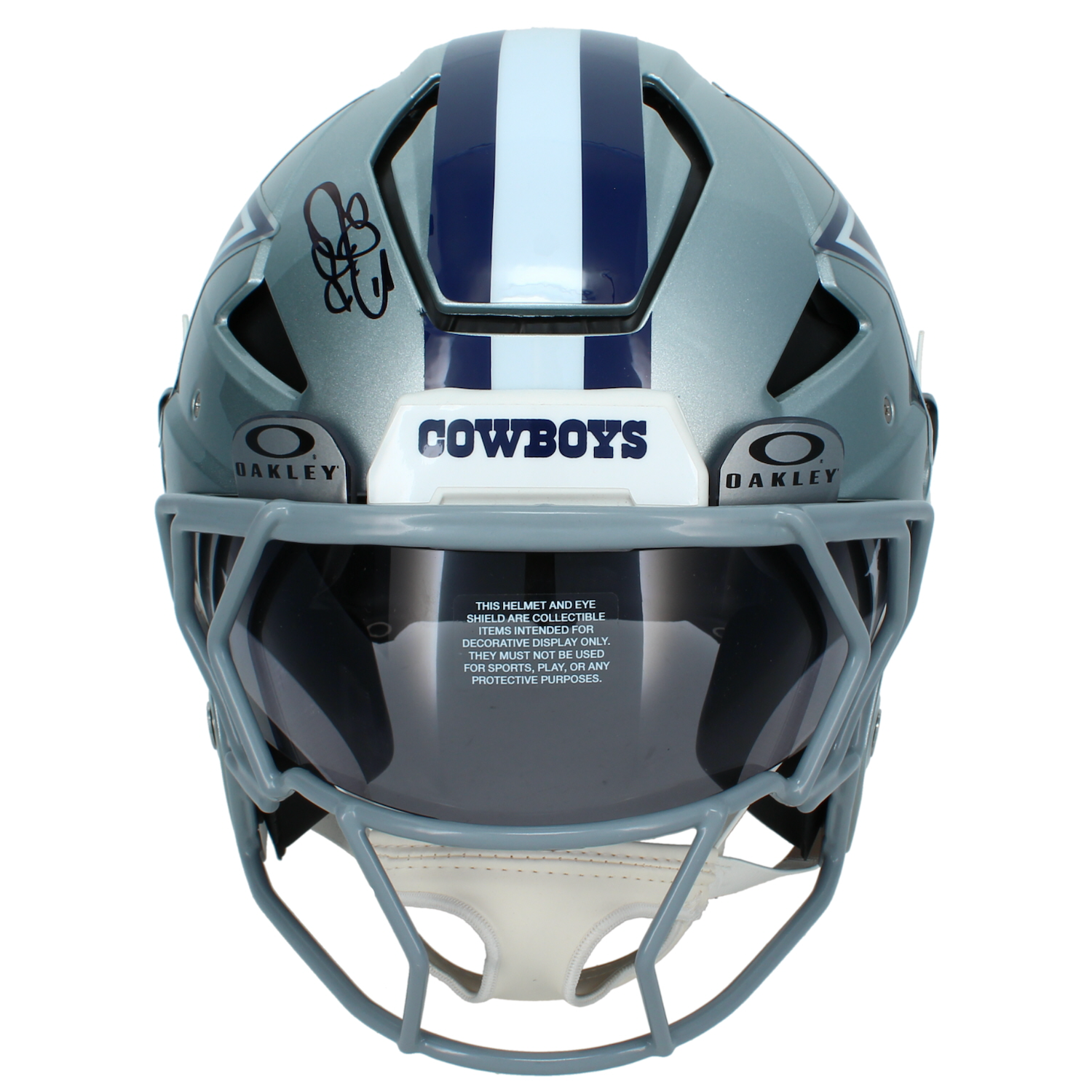 Emmitt Smith Autographed Dallas Cowboys Axiom Authentic Helmet Beckett Witnessed