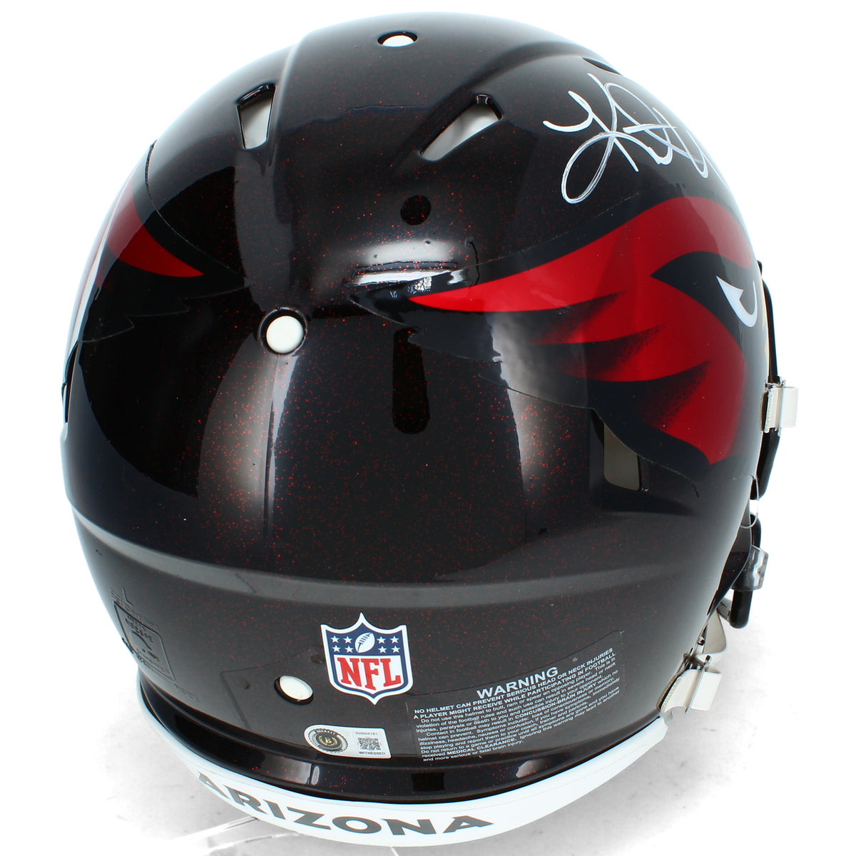 Kurt Warner Autographed Arizona Cardinals Black 2022 Alternate Speed Authentic Helmet Beckett
