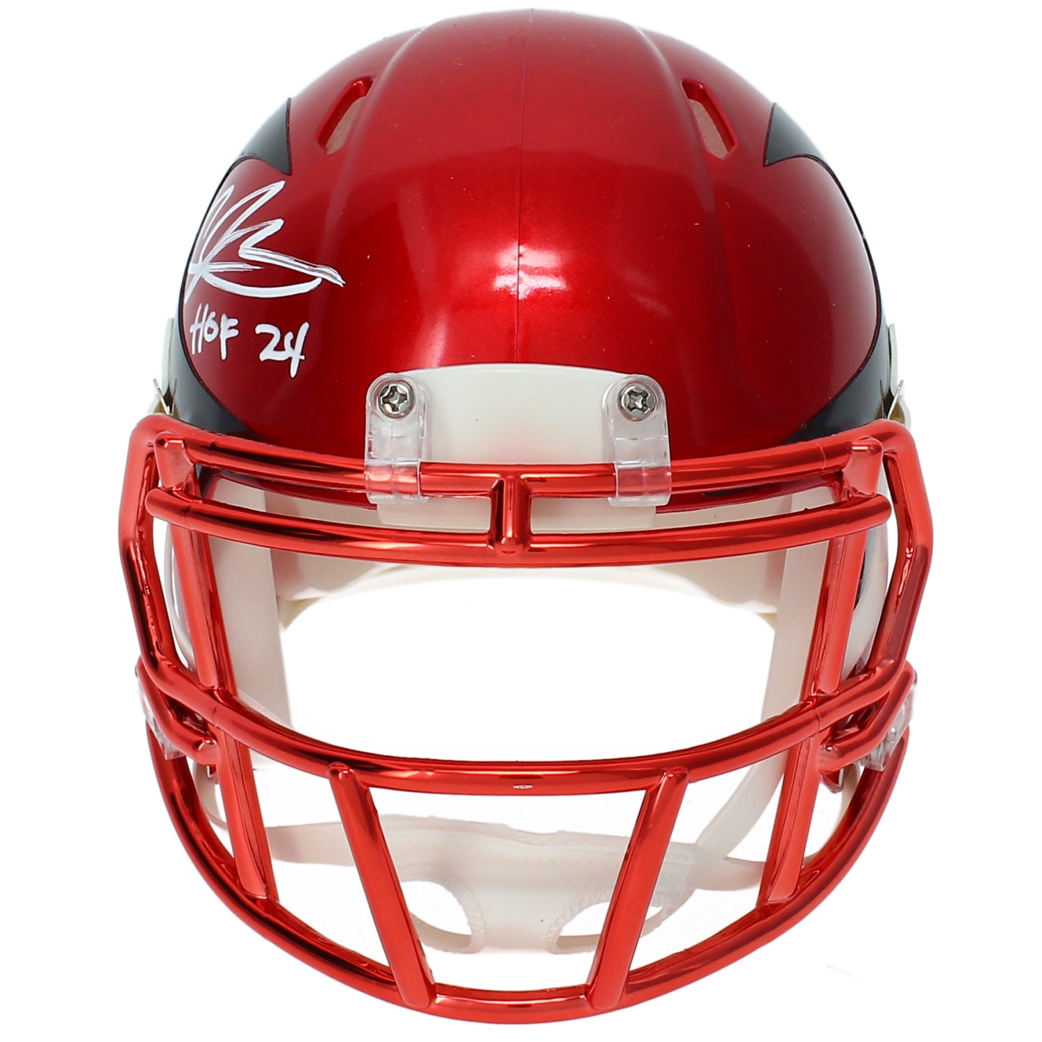 Andre Johnson Autographed/Inscribed "HOF 24" Houston Texans Battle Red Alternate Speed Mini Helmet Beckett