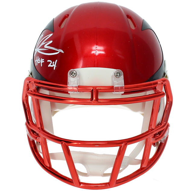 Andre Johnson Autographed/Inscribed "HOF 24" Houston Texans Battle Red Alternate Speed Mini Helmet Beckett