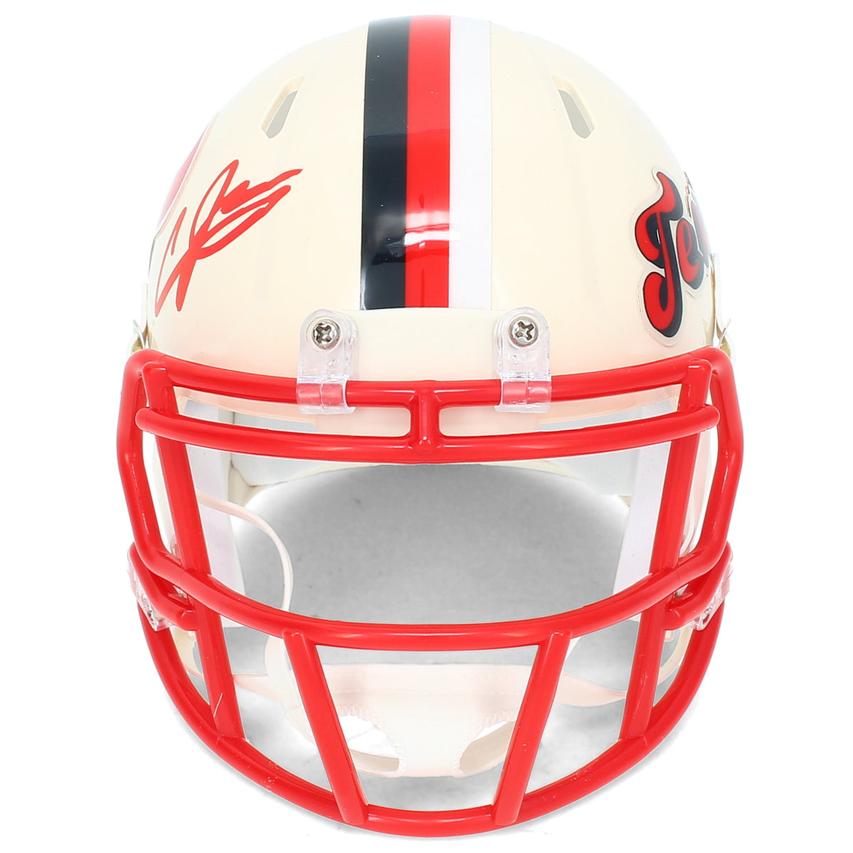 Andre Johnson Autographed Houston Texans RETRO Speed Mini Helmet Beckett