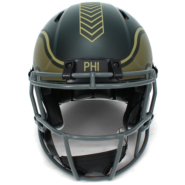 Michael Vick Autographed Philadelphia Eagles 2025 Salute to Service Speed Authentic Helmet Beckett