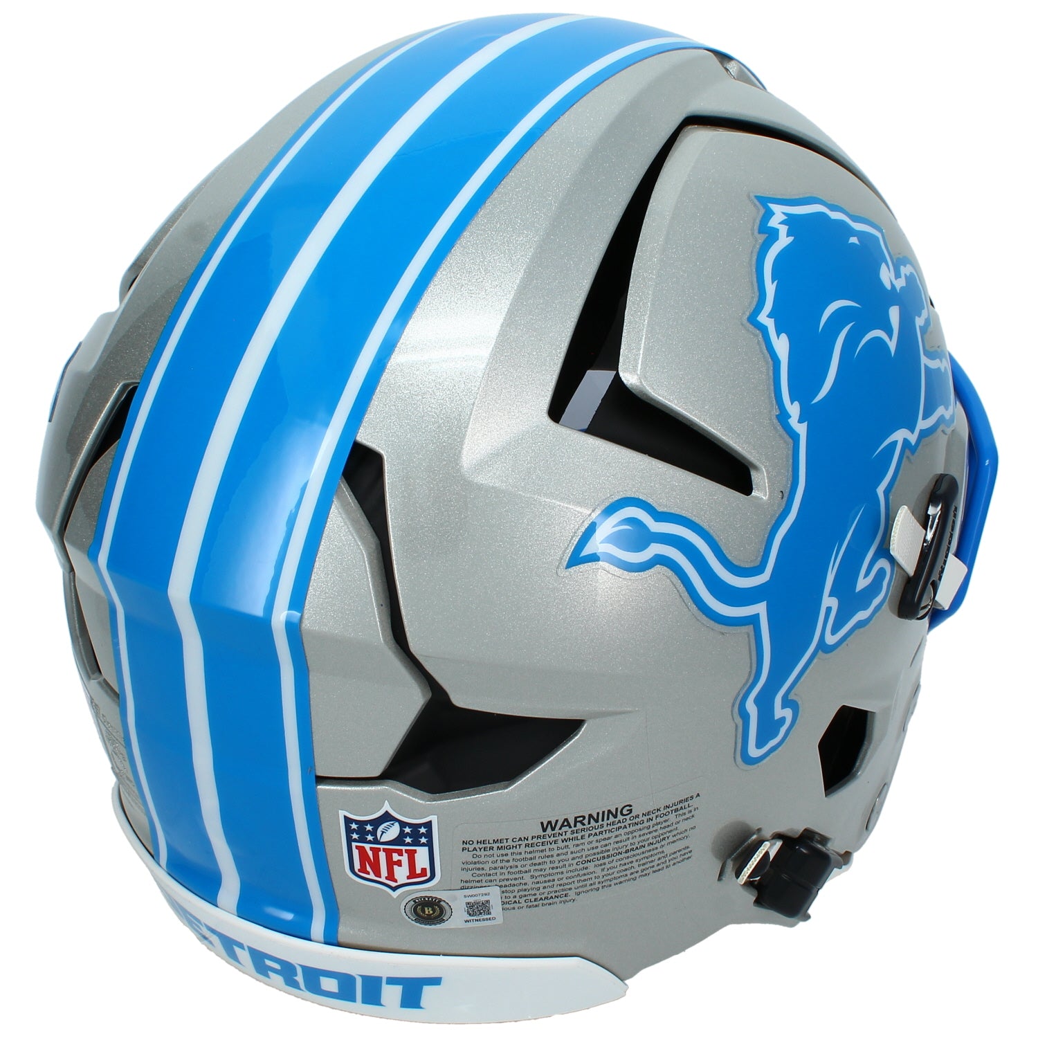 Calvin Johnson Autographed Detroit Lions Axiom Authentic Helmet Beckett Witnessed