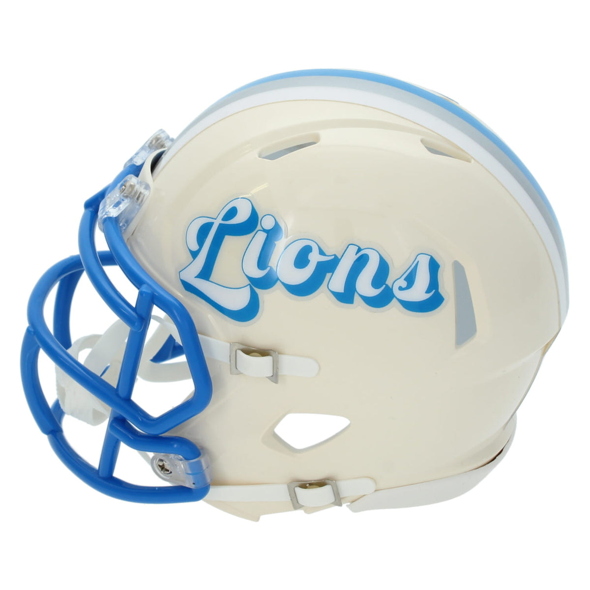 Calvin Johnson Autographed Detroit Lions RETRO Speed Mini Helmet Beckett