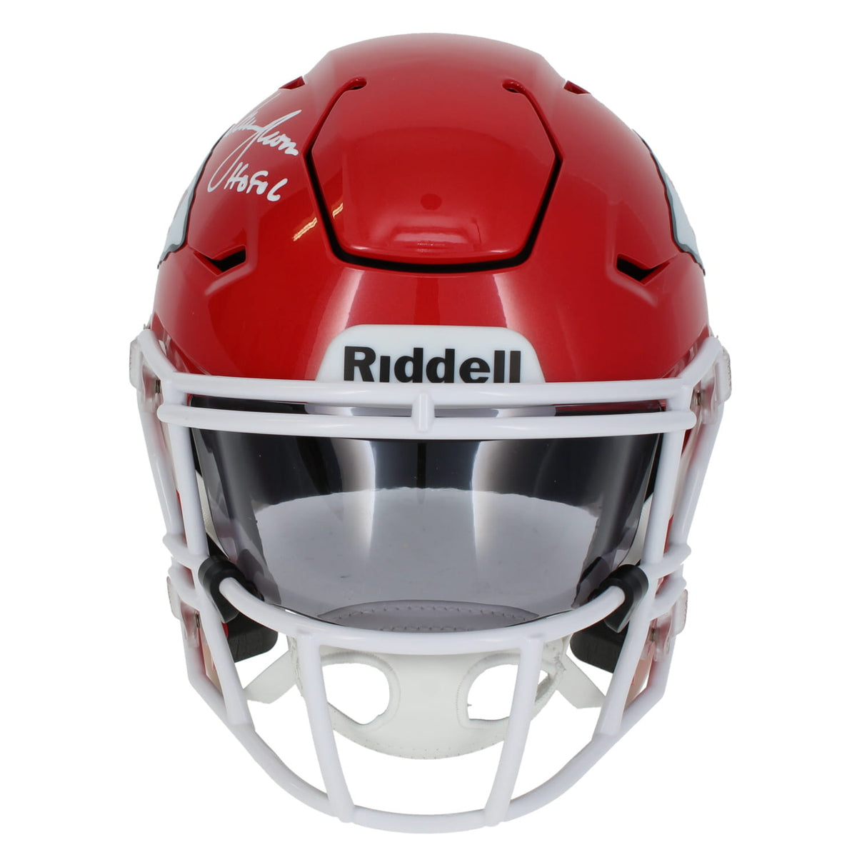 Warren Moon Autographed/Inscribed "HOF '06" Kansas City Chiefs Speedflex Midi Helmet Beckett