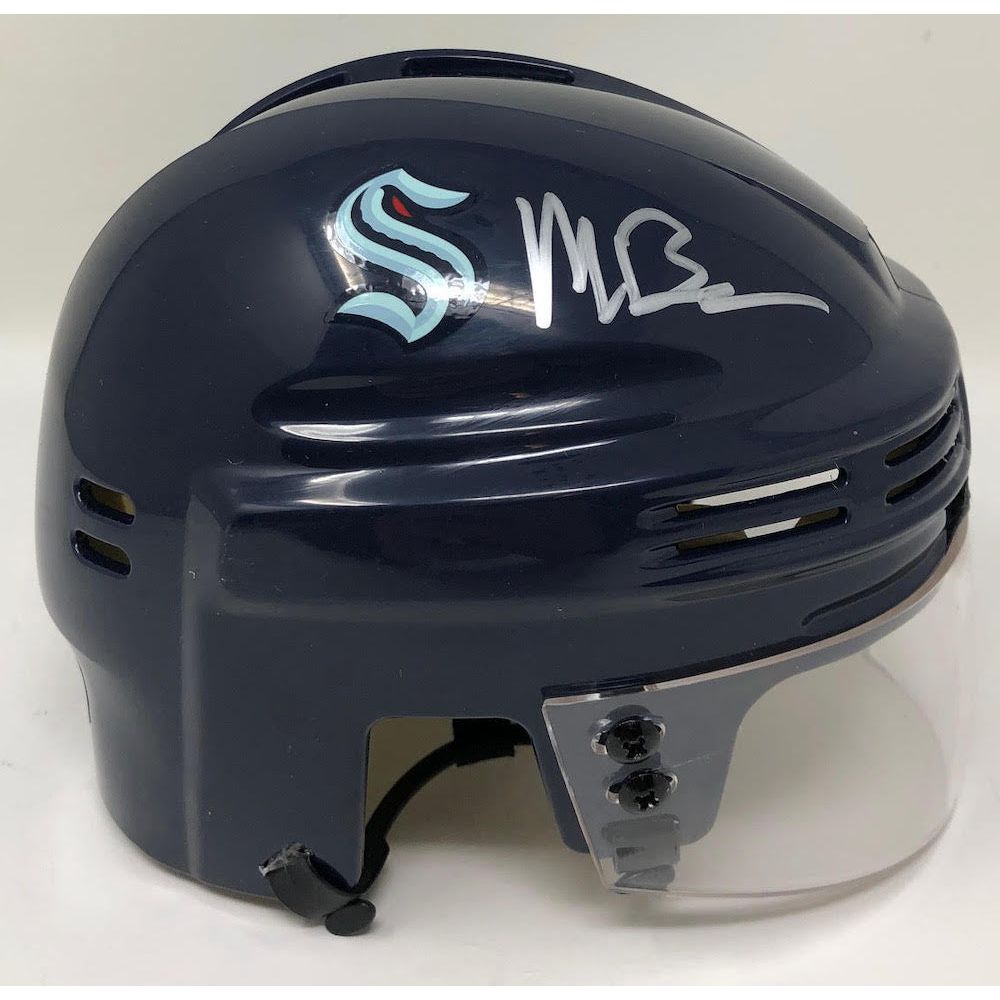 MATT BENIERS Autographed Seattle Kraken Navy Mini Helmet FANATICS
