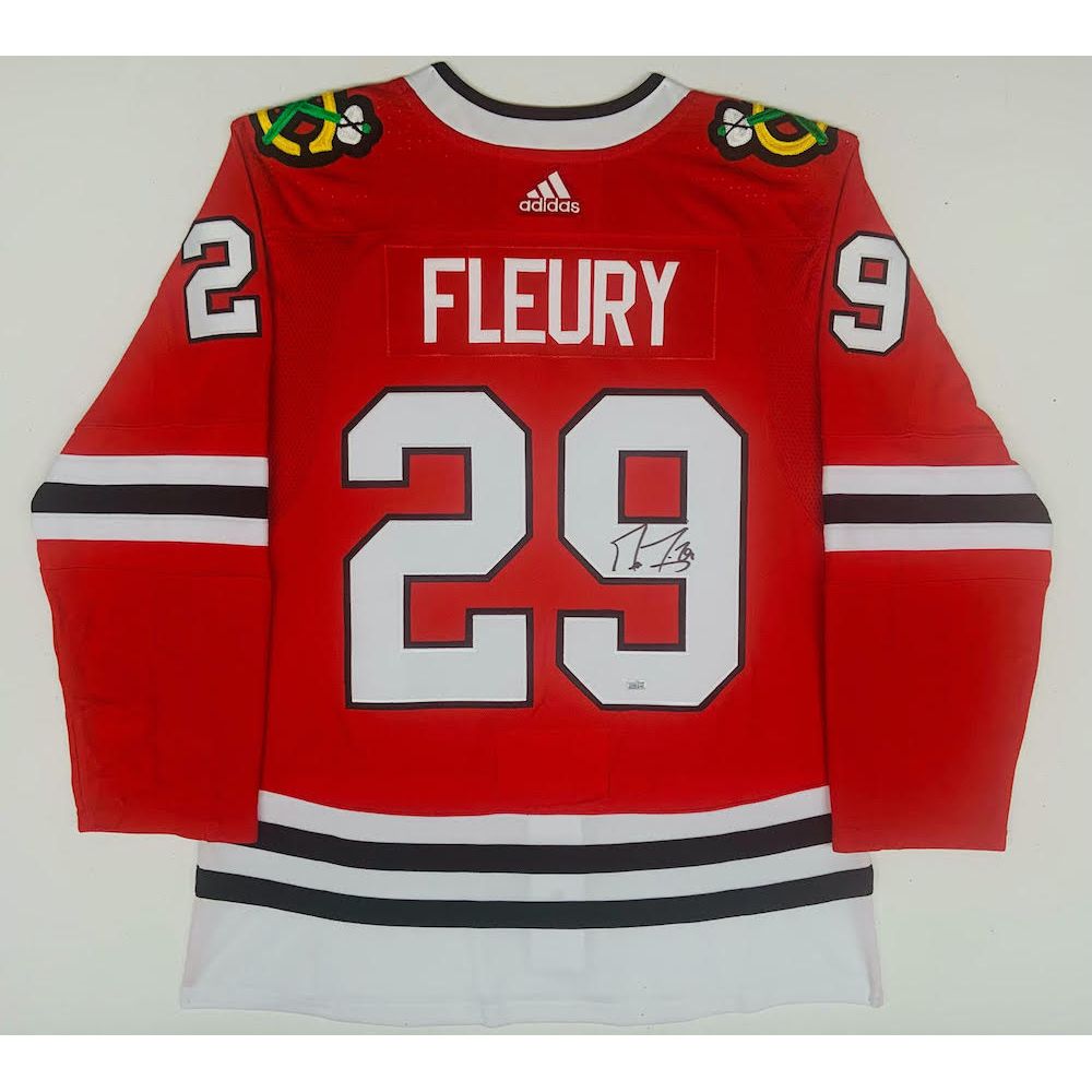 MARC-ANDRE FLEURY Autographed Chicago Blackhawks Authentic Jersey FANATICS