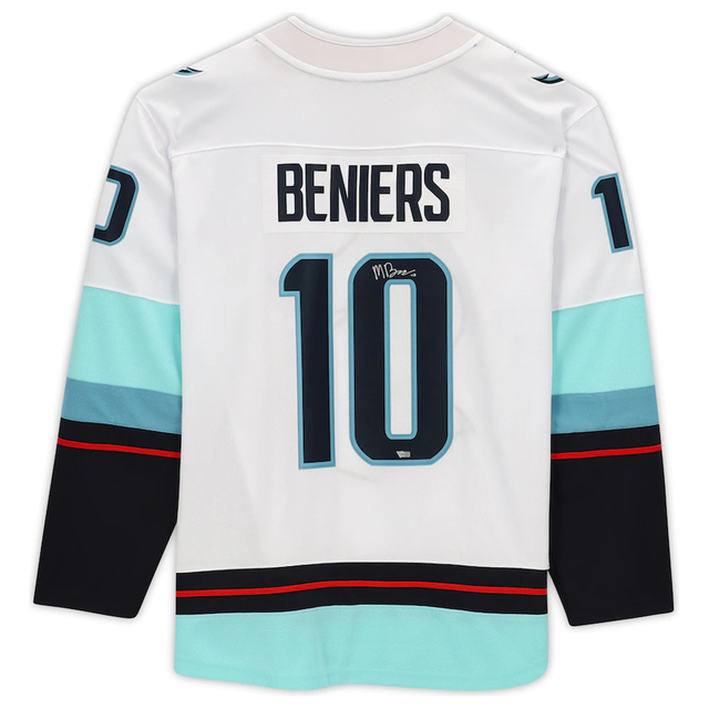 MATT BENIERS Autographed Inaugural Season Patch Seattle Kraken Breakaway Jersey FANATICS