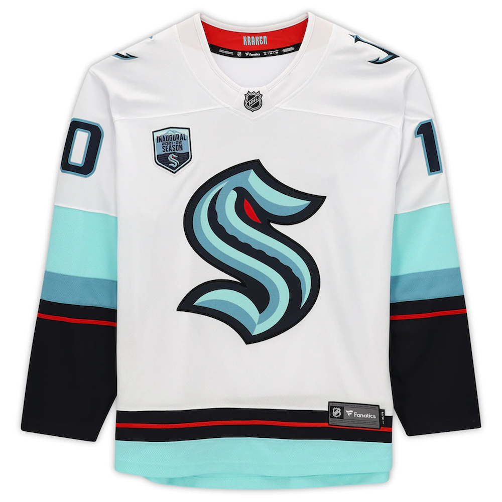 MATT BENIERS Autographed Inaugural Season Patch Seattle Kraken Breakaway Jersey FANATICS