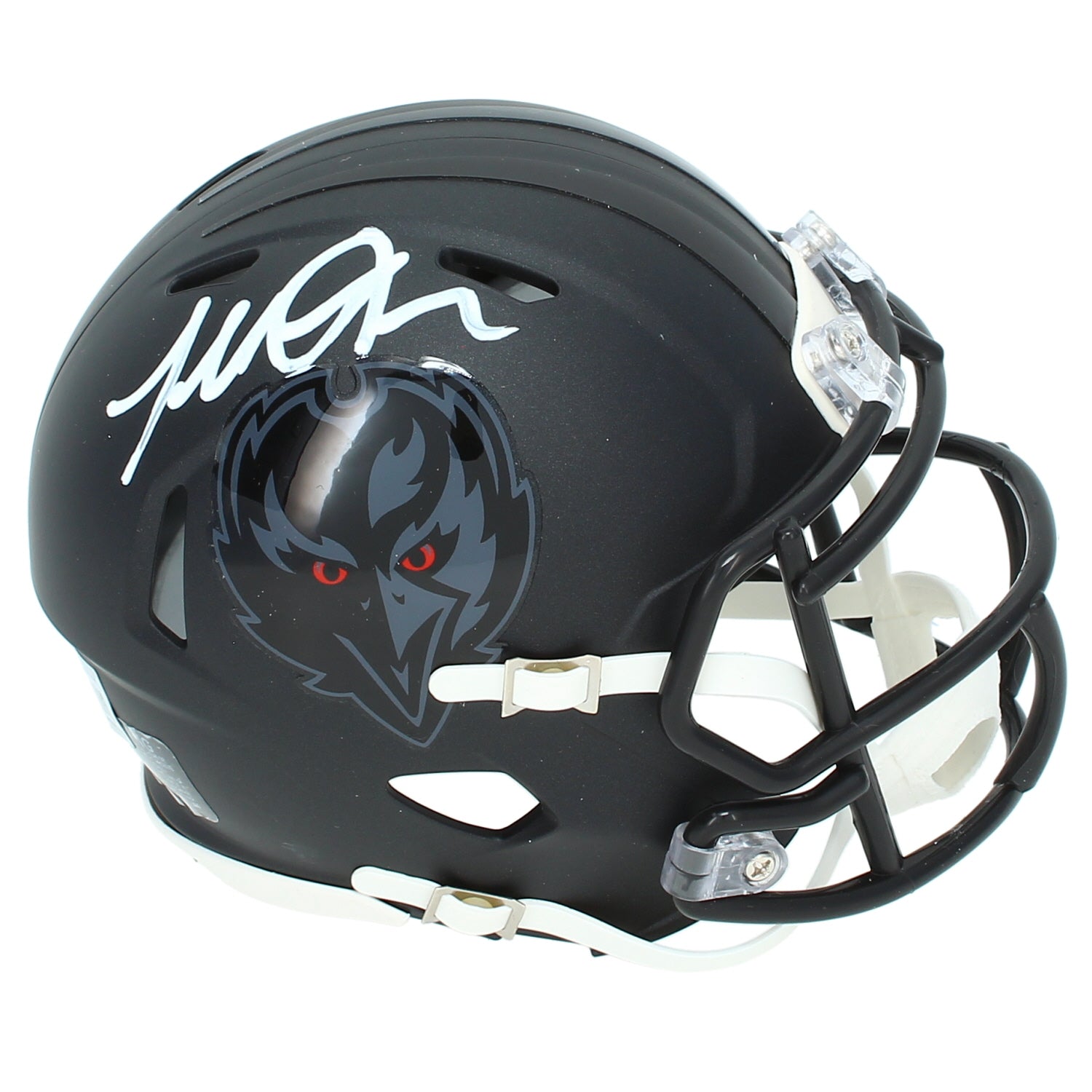 Terrell Suggs Autographed Baltimore Ravens Black 2026 Alternate Speed Mini Helmet Beckett