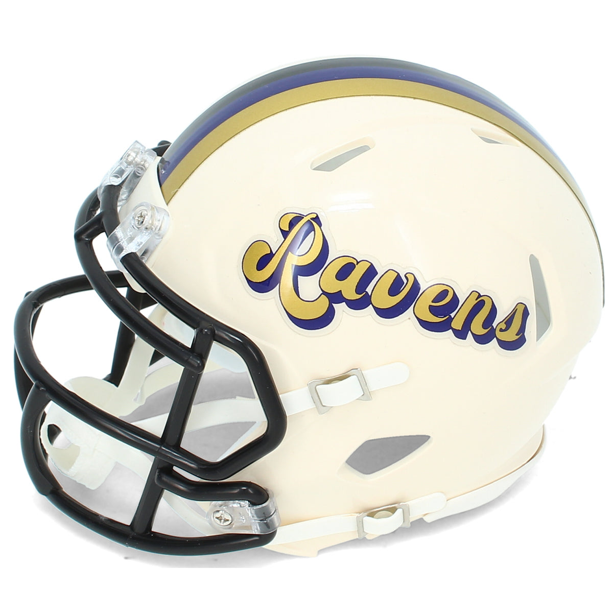 Terrell Suggs Autographed Baltimore Ravens RETRO Speed Mini Helmet Beckett