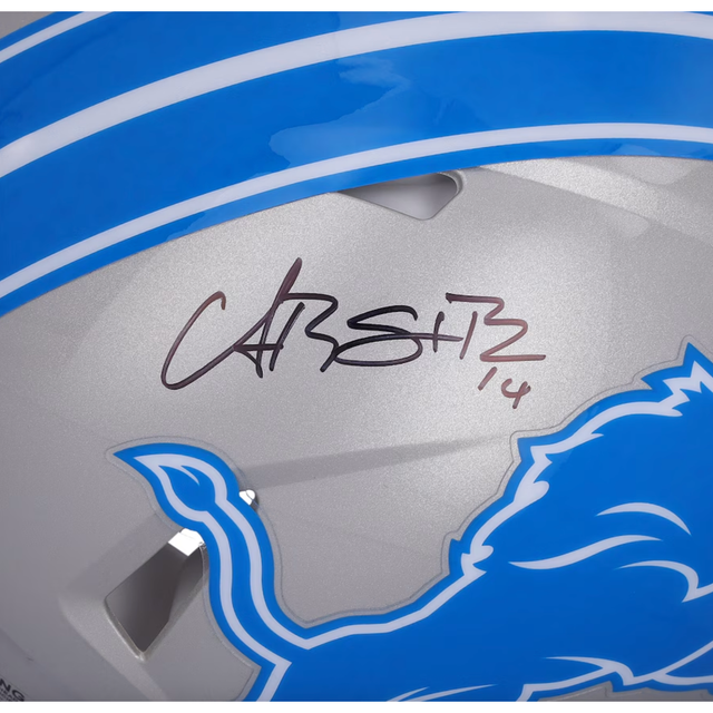 Amon-Ra St. Brown Autographed Detroit Lions 2024 Speed Authentic Helmet Fanatics