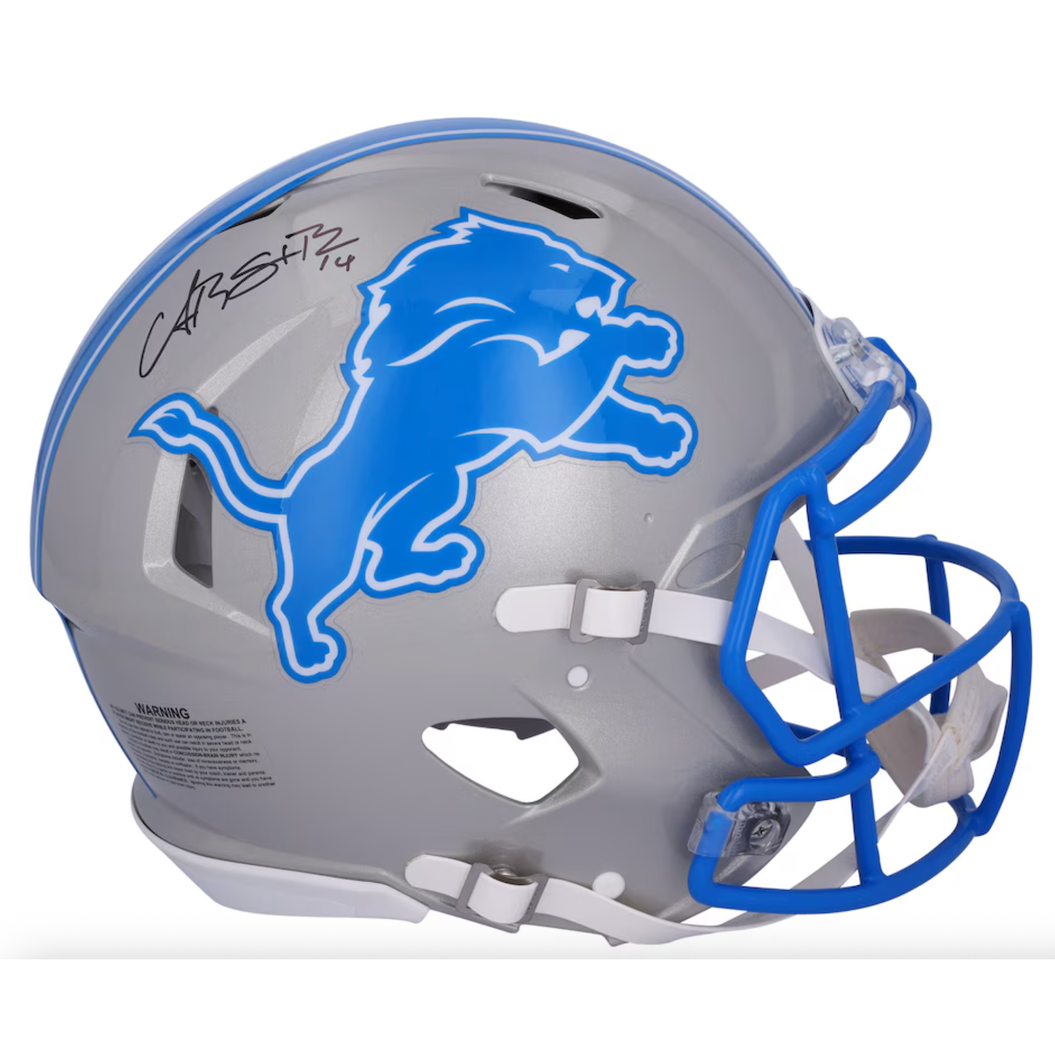Amon-Ra St. Brown Autographed Detroit Lions 2024 Speed Authentic Helmet Fanatics