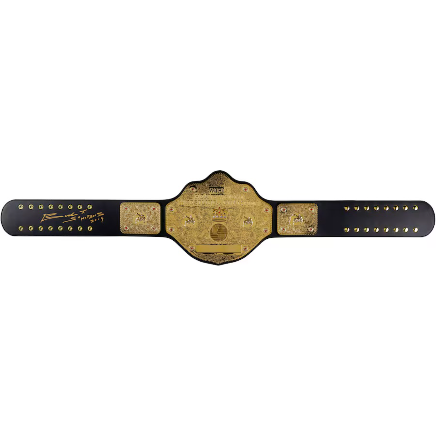 Booker T Autographed WWE Big Gold World Heavyweight Champ Title Belt Fanatics