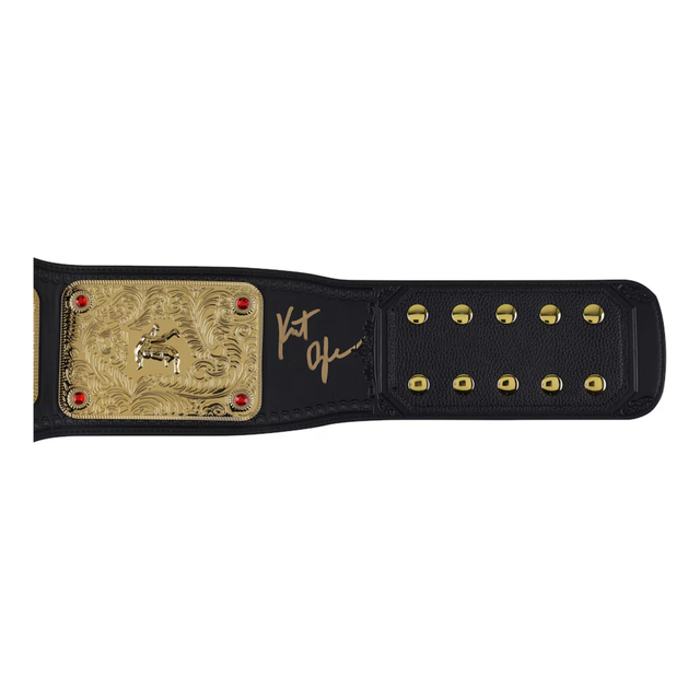 Kurt Angle Autographed WWE Big Gold World Heavyweight Champ Title Belt Fanatics