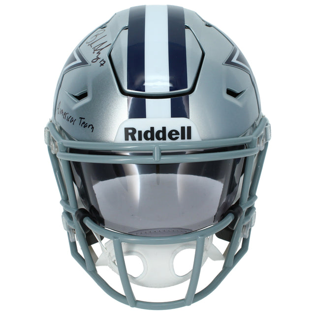 Brandon Aubrey Autographed/Inscribed "AMERICA'S TEAM" Dallas Cowboys SpeedFlex Midi Helmet Beckett