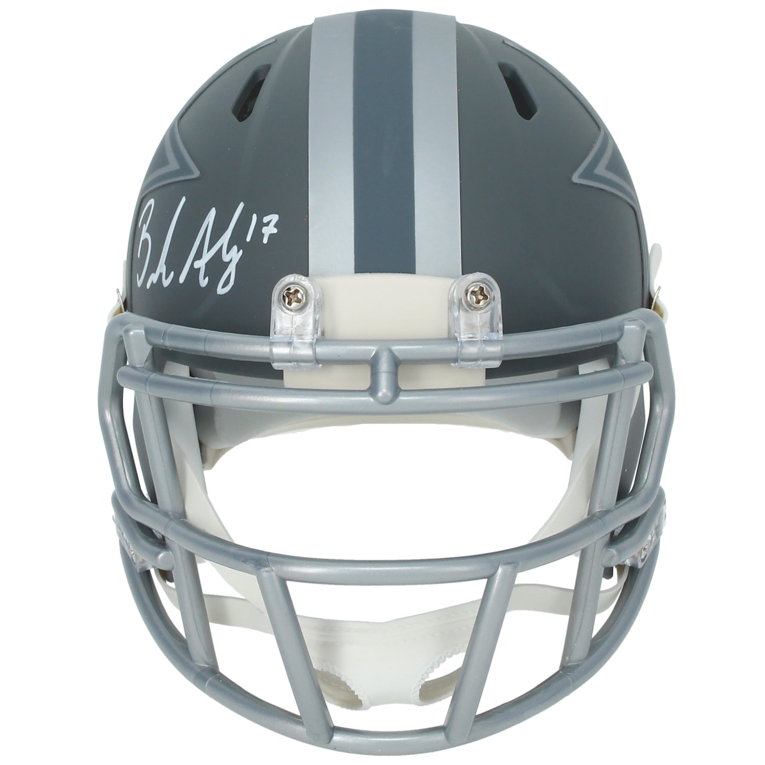 Brandon Aubrey Autographed Dallas Cowboys Slate Speed Mini Helmet Beckett