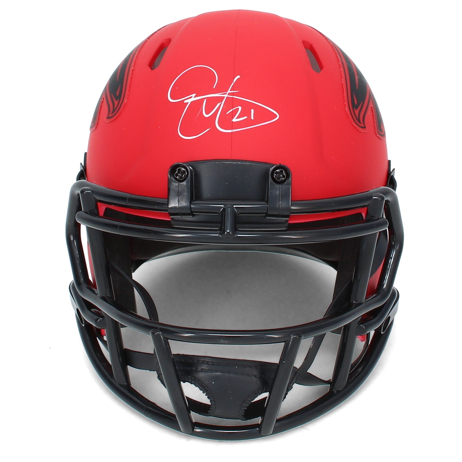 Eric Metcalf Autographed Atlanta Falcons RAVE Speed Mini Helmet GTSM Witnessed