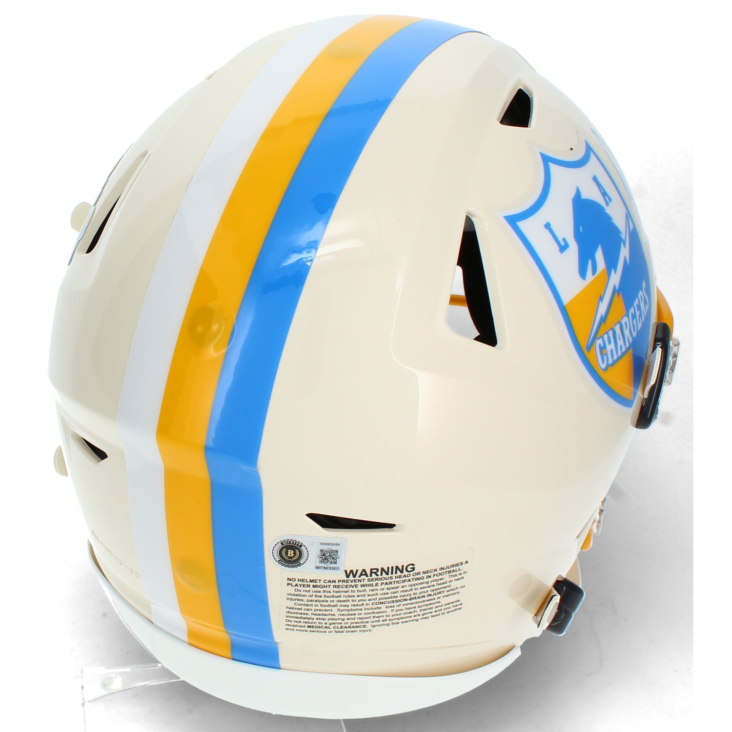 Omarion Hampton Autographed LA Chargers RETRO Speedflex Authentic Helmet Beckett