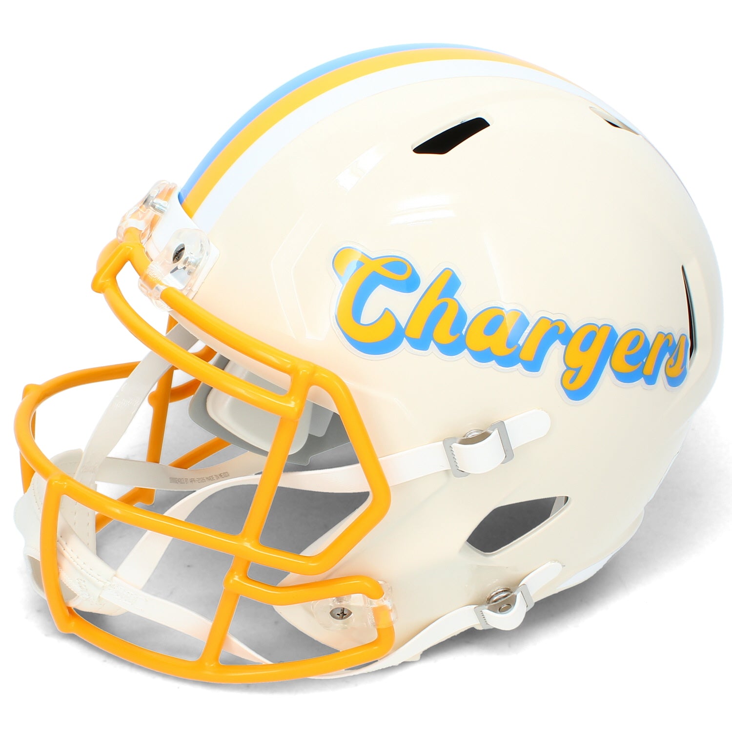 Omarion Hampton Autographed Los Angeles Chargers RETRO Speed Full Size Helmet Beckett