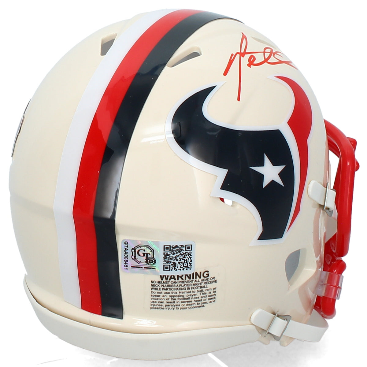Mario Williams Autographed Houston Texans RETRO Speed Mini Helmet GTSM Witnessed