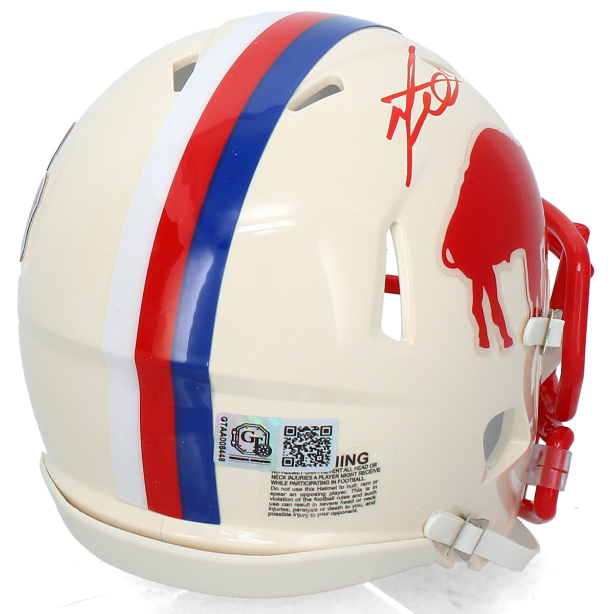 Mario Williams Autographed Buffalo Bills RETRO Speed Mini Helmet GTSM Witnessed