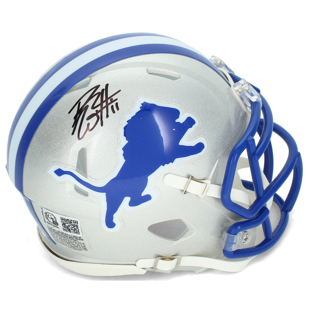 Roy Williams Autographed Detroit Lions 1983-02 Throwback Speed Mini Helmet GTSM