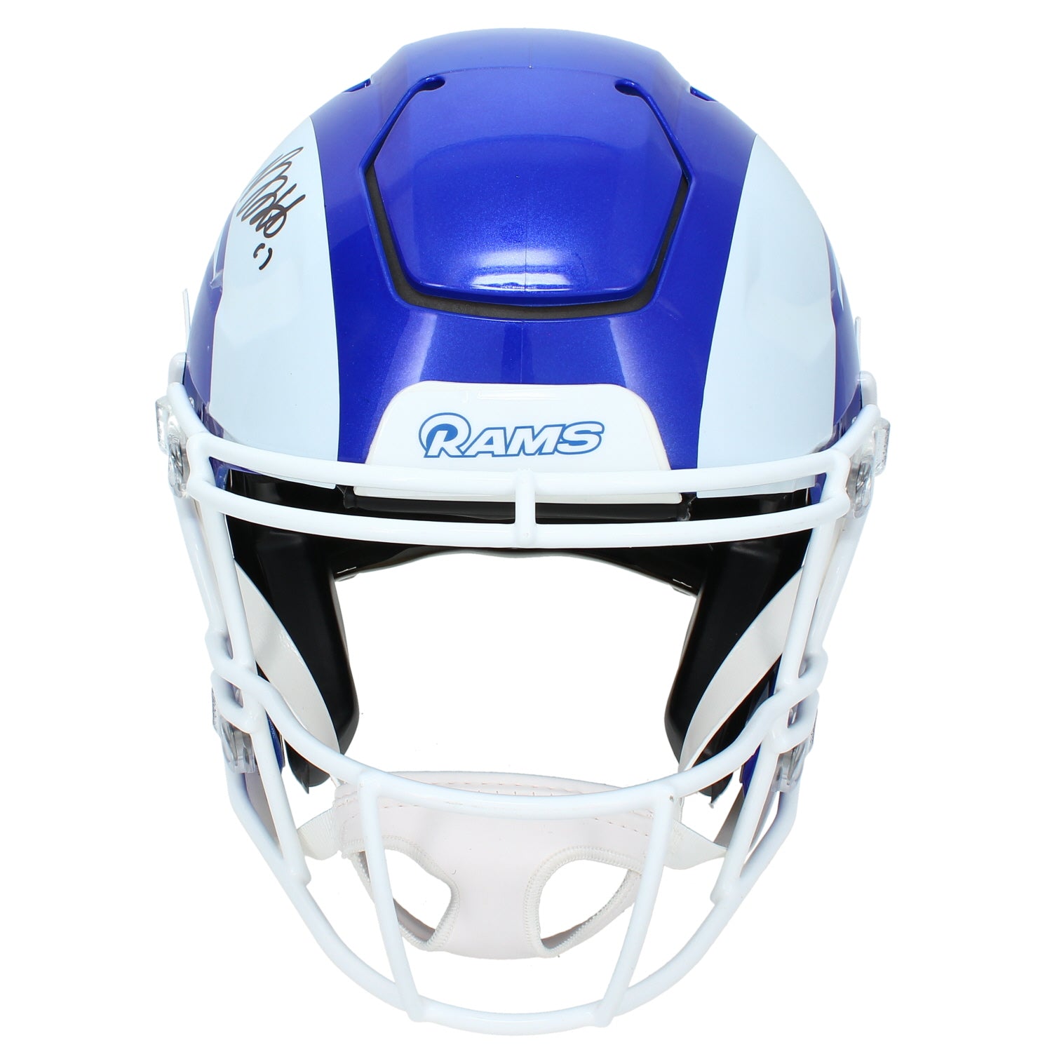 Davante Adams Autographed Los Angeles Rams White 2026 Alternate Fearsome White Speedflex Authentic Helmet JSA Witnessed