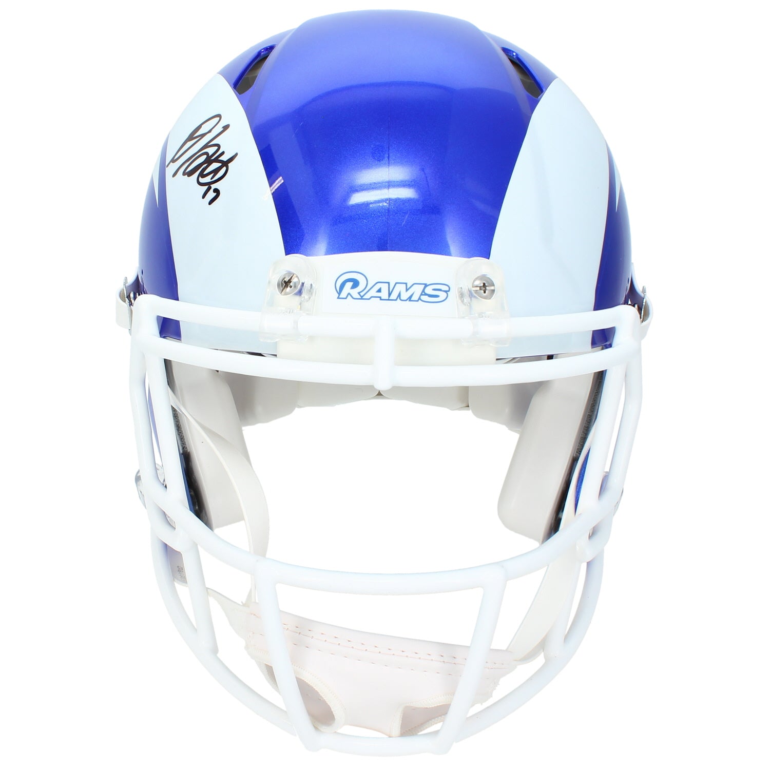 Davante Adams Autographed Los Angeles Rams White 2026 Alternate Fearsome White Speed Authentic Helmet JSA Witnessed