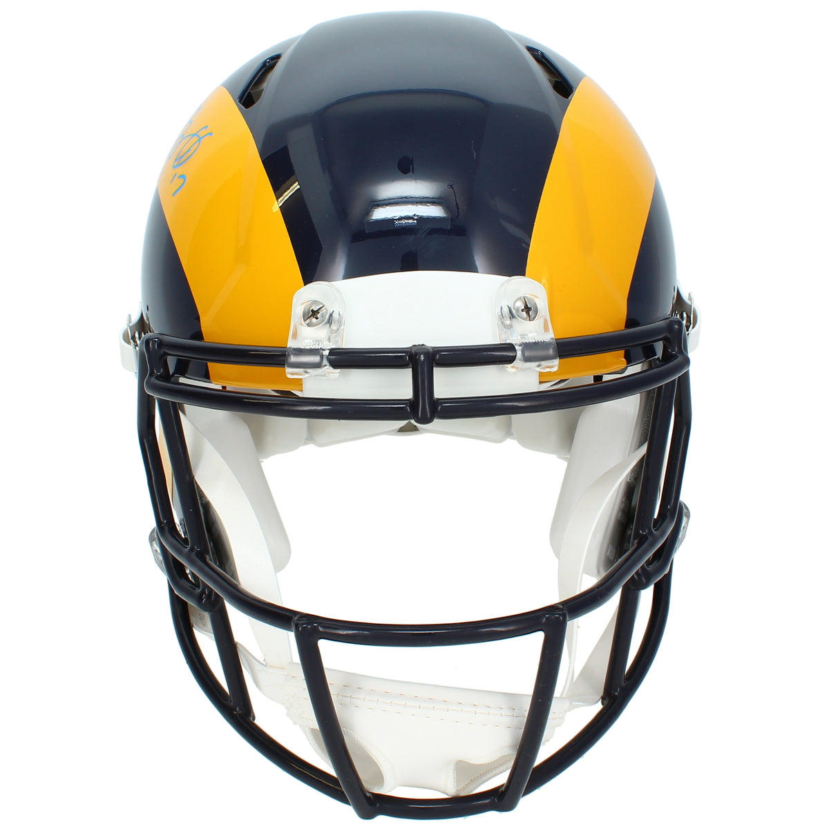 Davante Adams Autographed Los Angeles Rams 1981-99 Throwback Speed Authentic Helmet JSA Witnessed