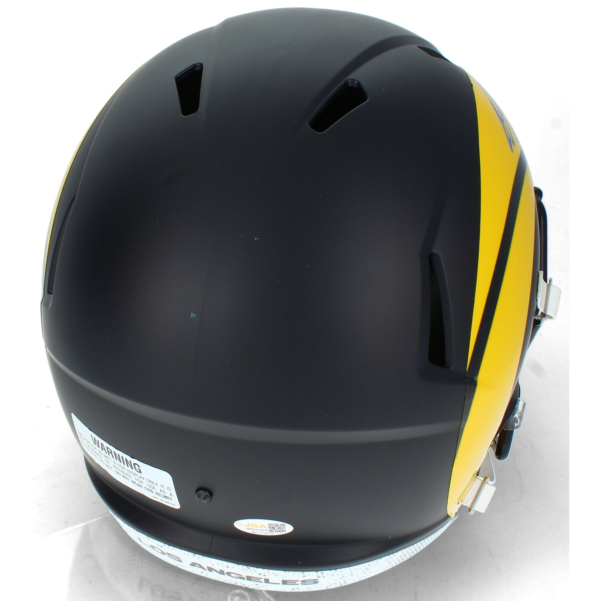 Davante Adams Autographed Los Angeles Rams Black Rivalries Speed Full Size Helmet JSA Witnessed