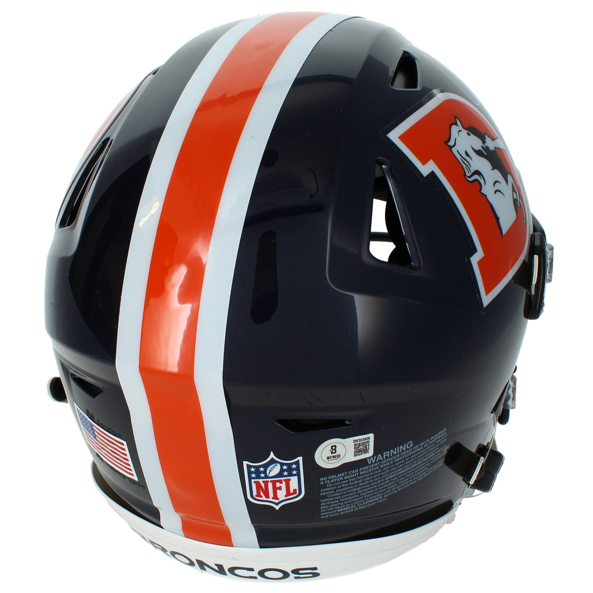 John Elway Autographed Denver Broncos 2023 Color Rush Alternate Speedflex Authentic Helmet Beckett
