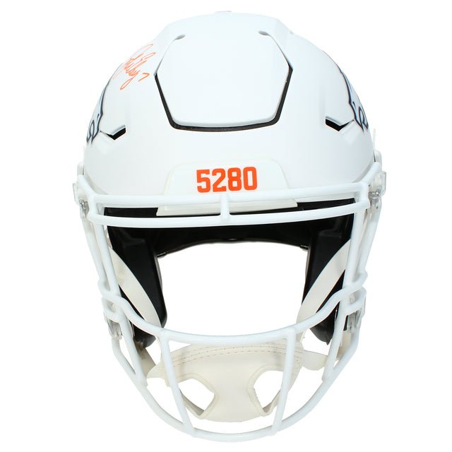 John Elway Autographed Denver Broncos White 2024 Alternate Speedflex Authentic Helmet Beckett
