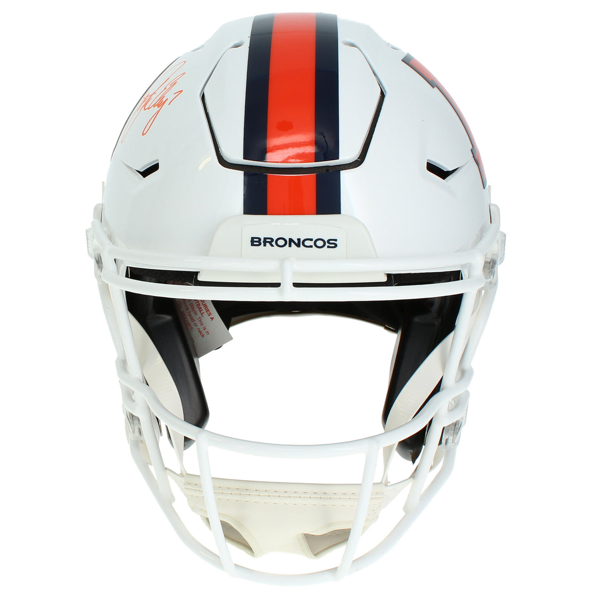John Elway Autographed Denver Broncos White 2023 Alternate Speedflex Authentic Helmet Beckett