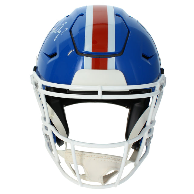 John Elway Autographed Denver Broncos 1975-06 Throwback Speedflex Authentic Helmet Beckett